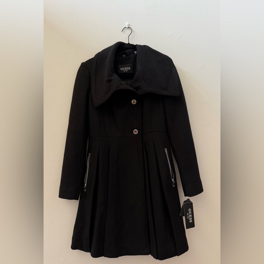 Guess Black Peacoat - Size Small